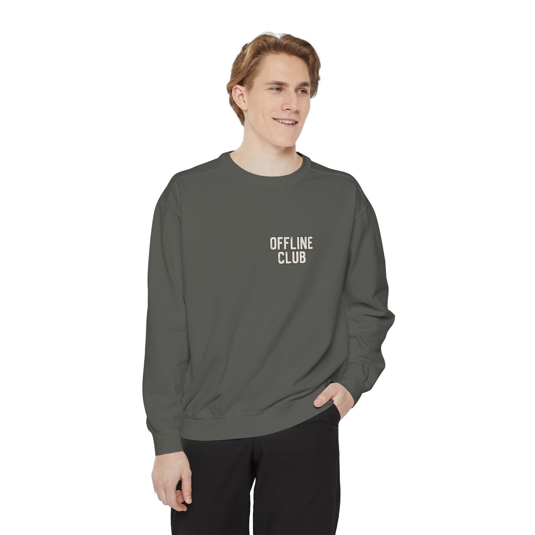 Offline Club — Garment-Dyed Crewneck — alternate product view one