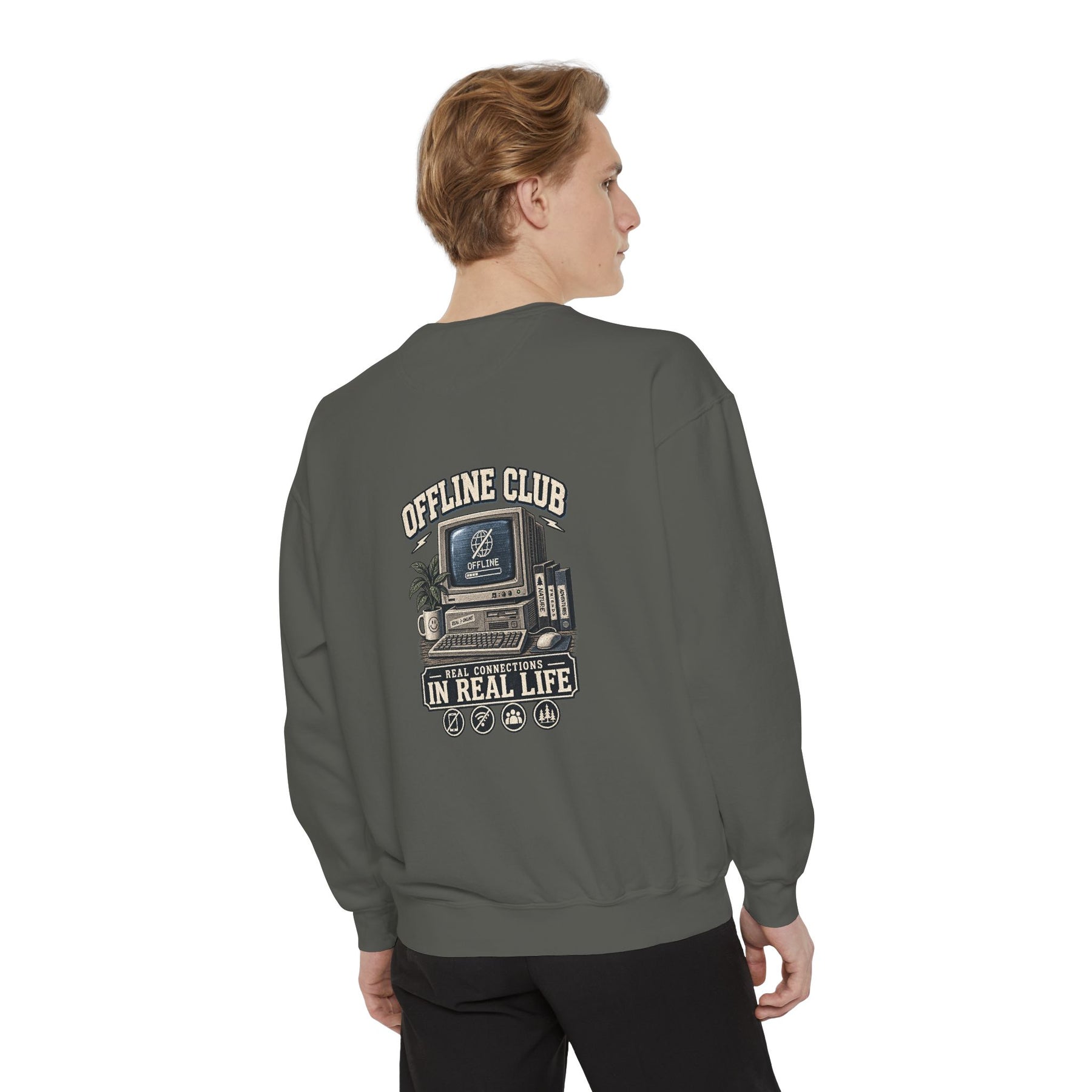 Offline Club — Garment-Dyed Crewneck — alternate product view two