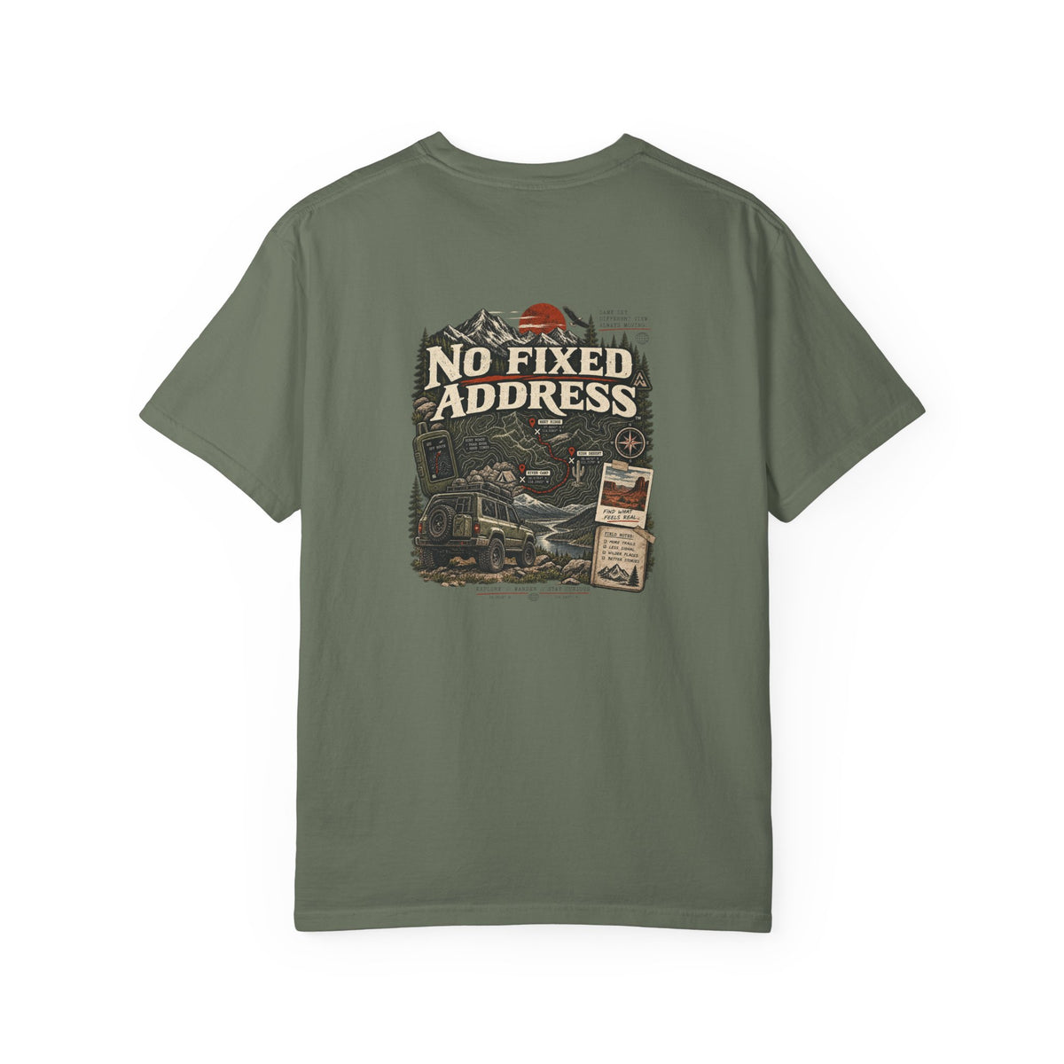 No Fixed Address — Garment-Dyed Tee — back product view