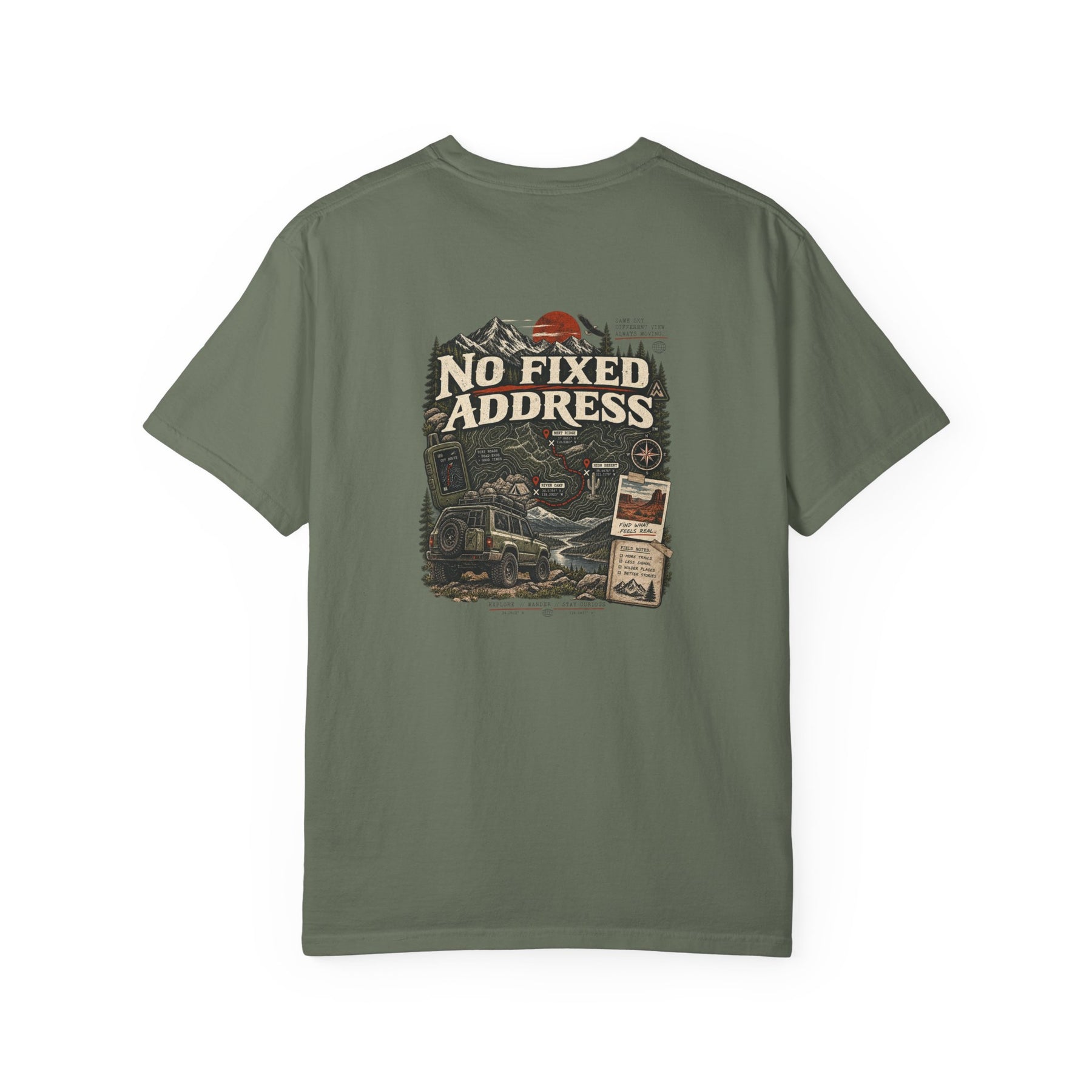 No Fixed Address — Garment-Dyed Tee — back product view