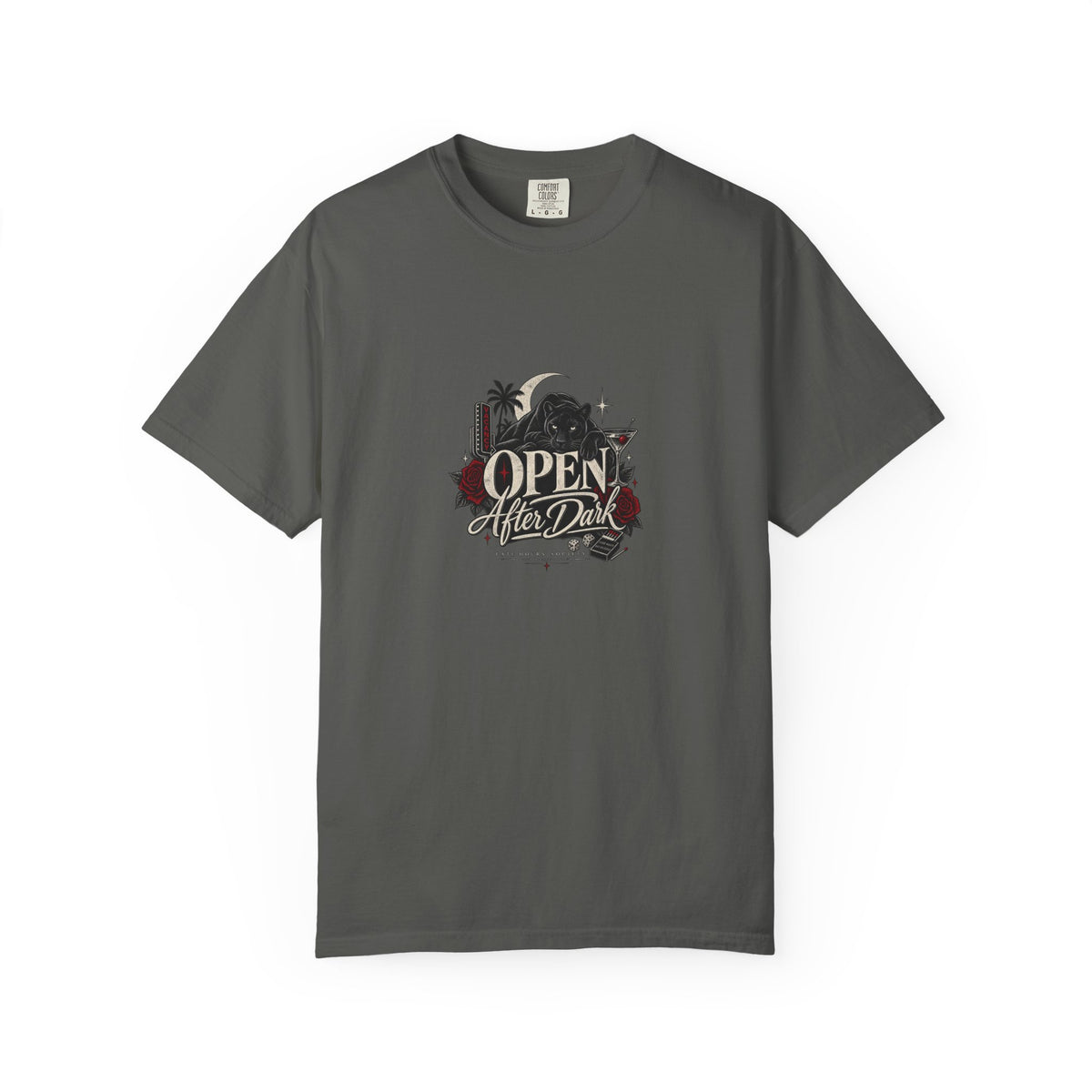 Open After Dark — Garment-Dyed Tee — front product view