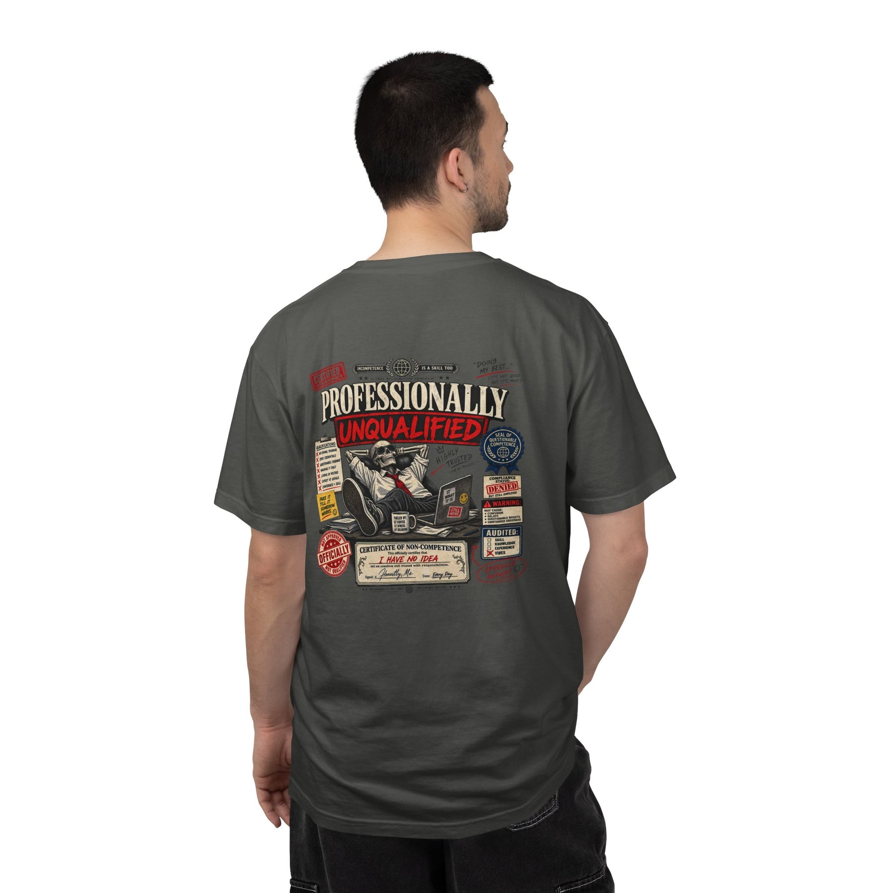 Professionally Unqualified — Garment-Dyed Tee — alternate product view two