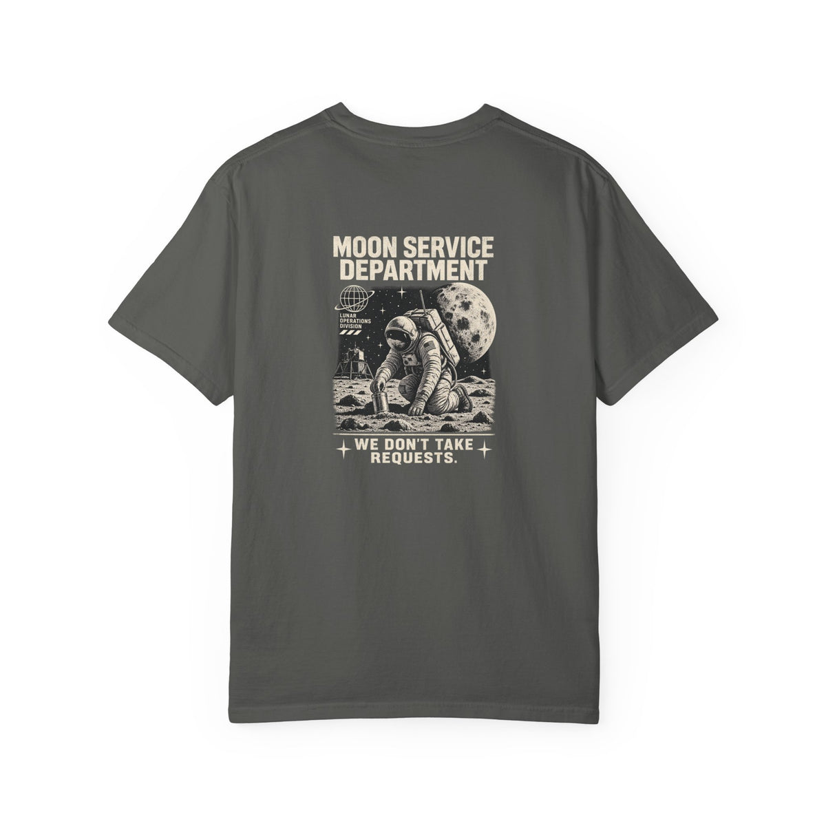 Moon Service Dept. — Garment-Dyed Tee — back product view