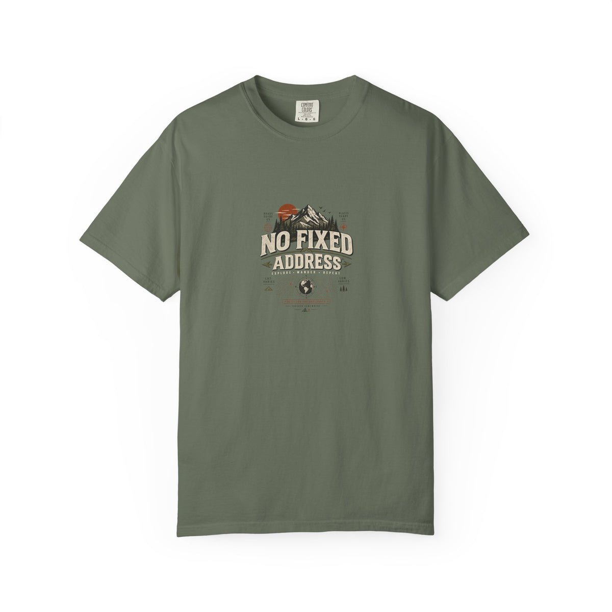 No Fixed Address — Garment-Dyed Tee — front product view