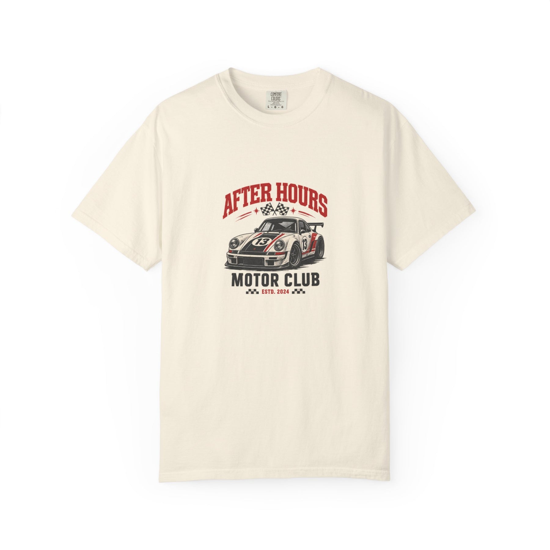 After Hours Motor Club — Garment-Dyed Tee — front product view