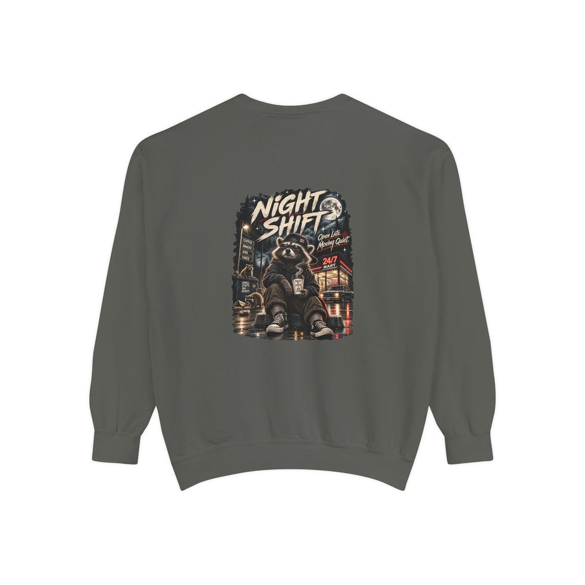 Night Shift — Garment-Dyed Crewneck — back product view