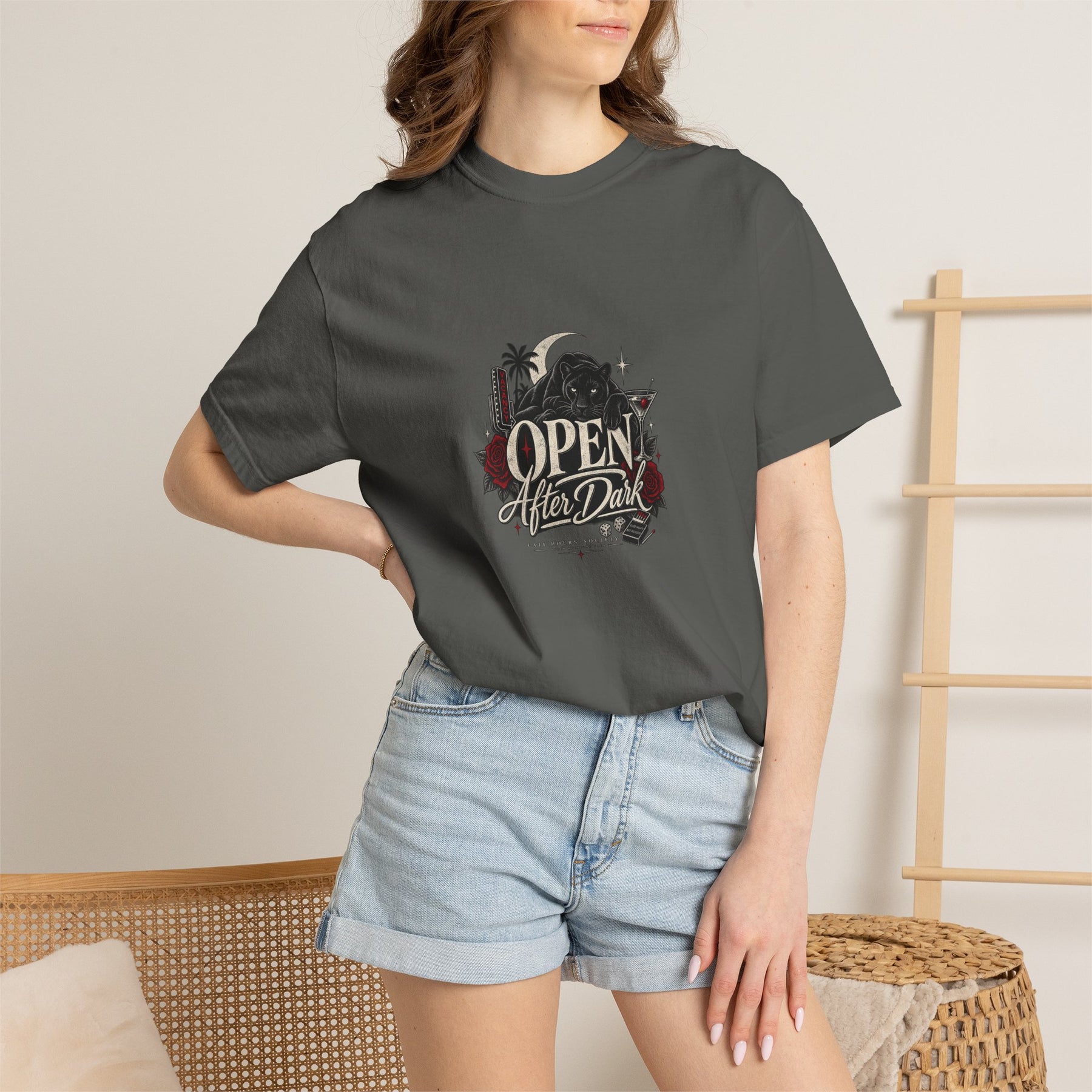 Open After Dark — Garment-Dyed Tee — alternate product view one
