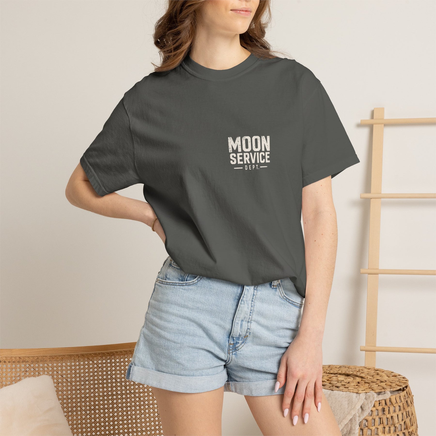 Moon Service Dept. — Garment-Dyed Tee — alternate product view one