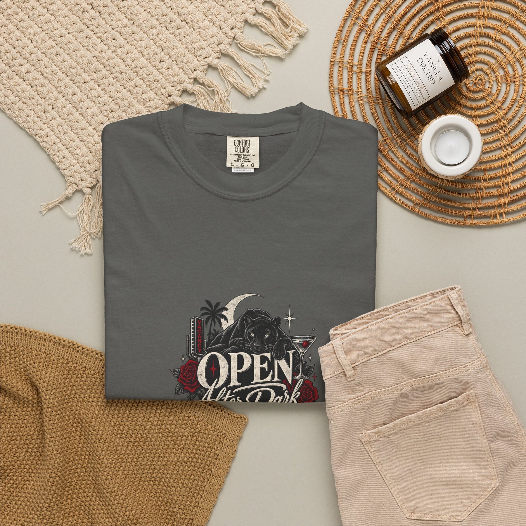 Open After Dark — Garment-Dyed Tee — alternate product view three