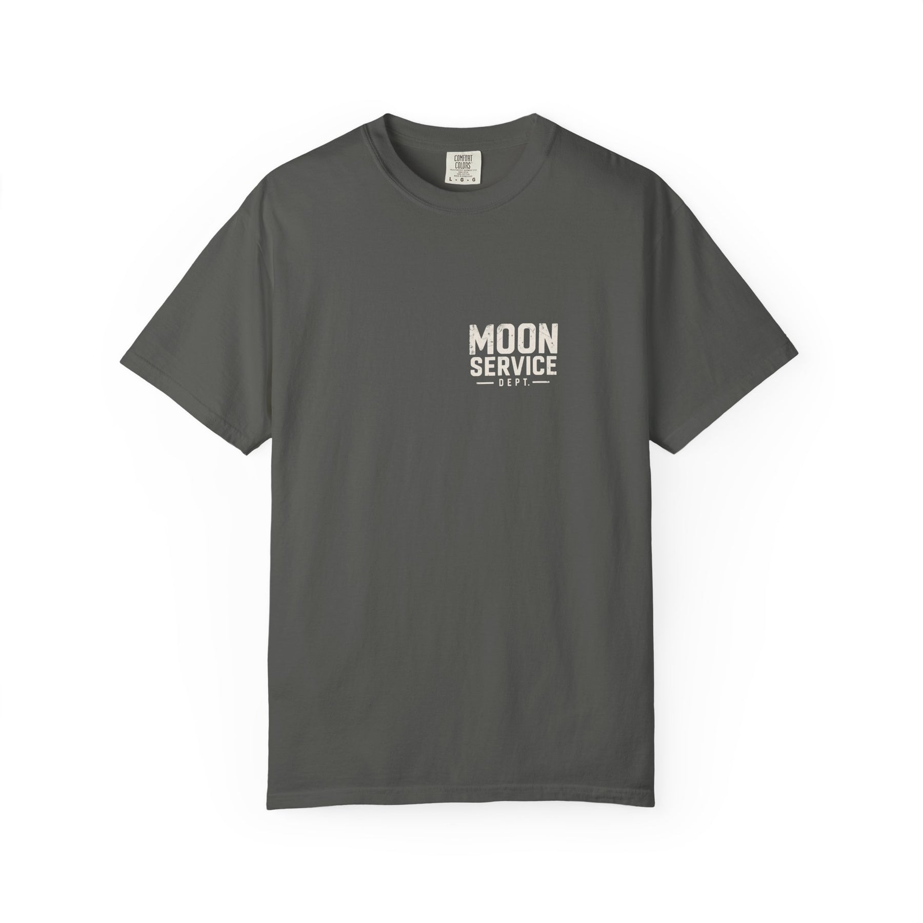Moon Service Dept. — Garment-Dyed Tee — front product view